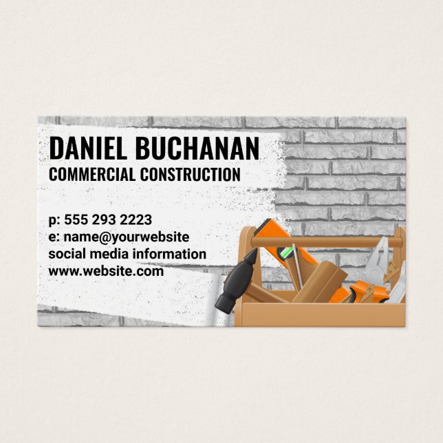 Carpentry Tools | Painted Brick Wall (Front)