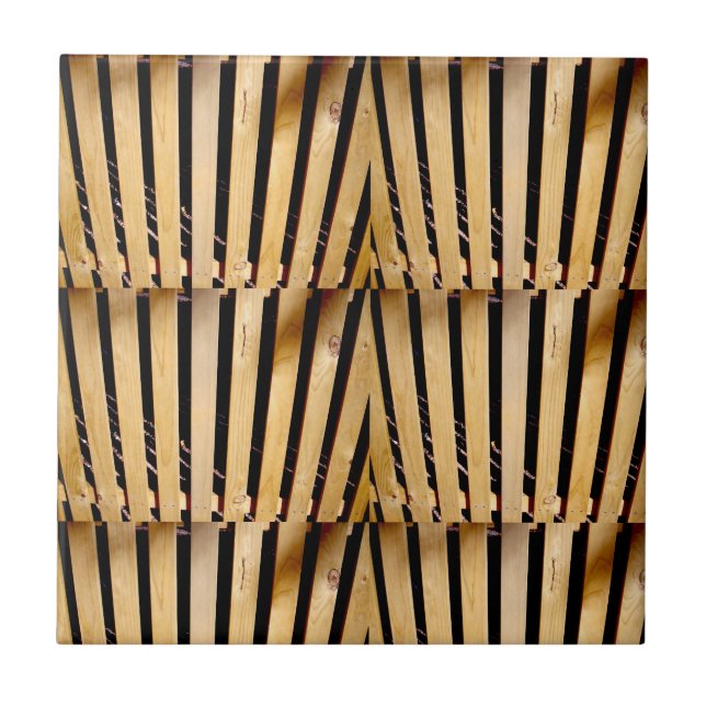 Carpentry: Wooden Fence Posts, Tile (Front)