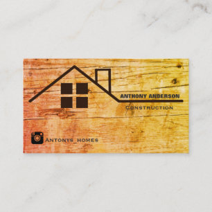 Carpentry woodworking and construction business ca card