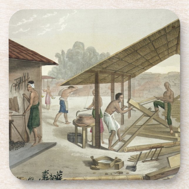 Carpentry Workshop in Kupang, Timor, plate 6 from Coaster (Front)