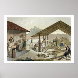 Carpentry Workshop in Kupang, Timor, plate 6 from Poster