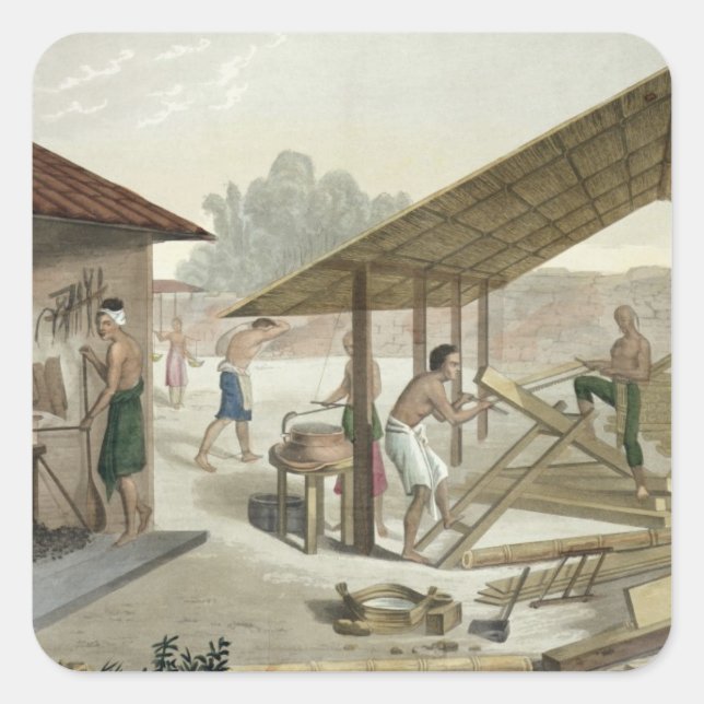 Carpentry Workshop in Kupang, Timor, plate 6 from Square Sticker (Front)