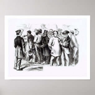 Carpet Baggers, late 1860s (engraving) (b/w photo) Poster