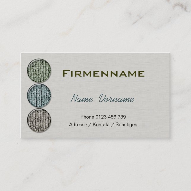 carpet business card (Front)
