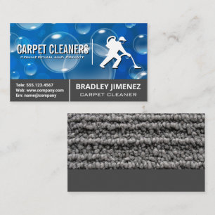Carpet Cleaner   Carpet Rug   Soap Bubbles Business Card