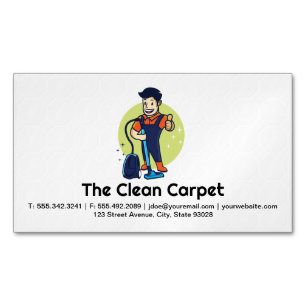 Carpet Cleaner   Home Services Magnetic Business Card