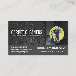 Carpet Cleaner Logo Vacuuming Maids Business Card