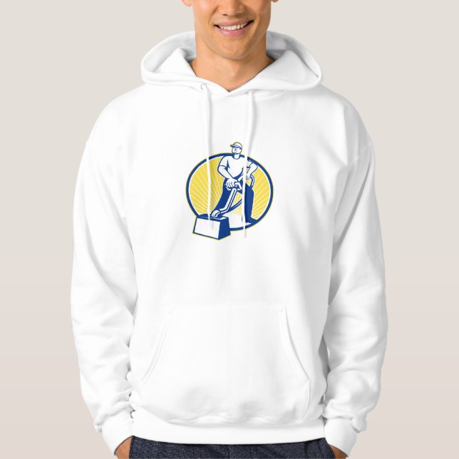 Carpet Cleaner Vacuum Cleaning Machine Retro Hoodie (Front)