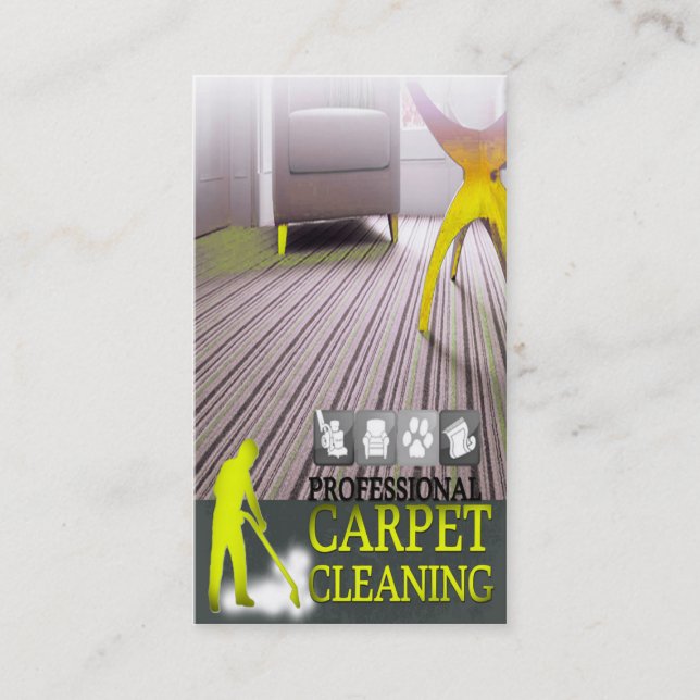 Carpet Cleaning Service Business Card (Front)