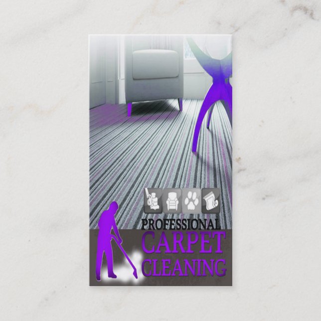 Carpet Cleaning Service Business Card (Front)
