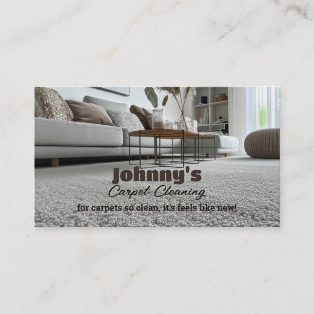 Carpet Cleaning Slogans Business Card (Front)