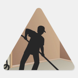 Carpet Cleaning Triangle Sticker