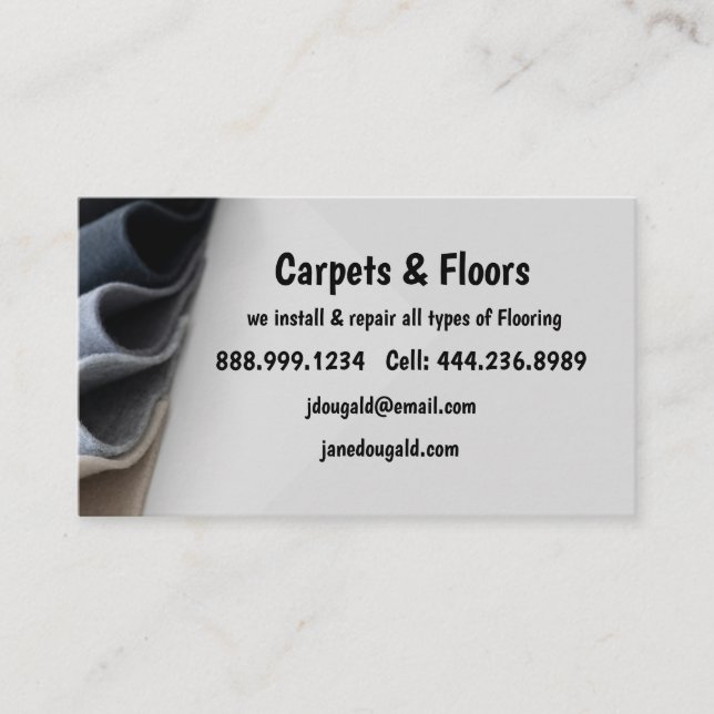 Carpet Flooring installation Business Business Card (Front)