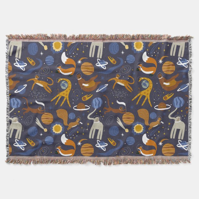 Carpet from Animals Outer Space Collection Throw Blanket (Front)