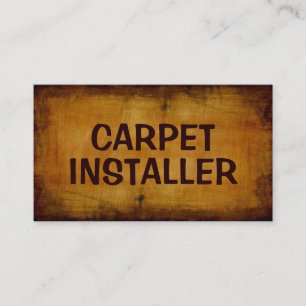 Carpet Installer Antique Business Card