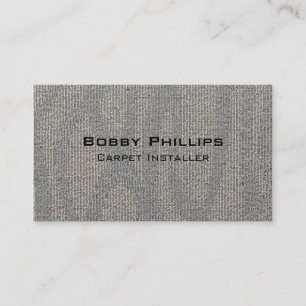 Carpet installer business card