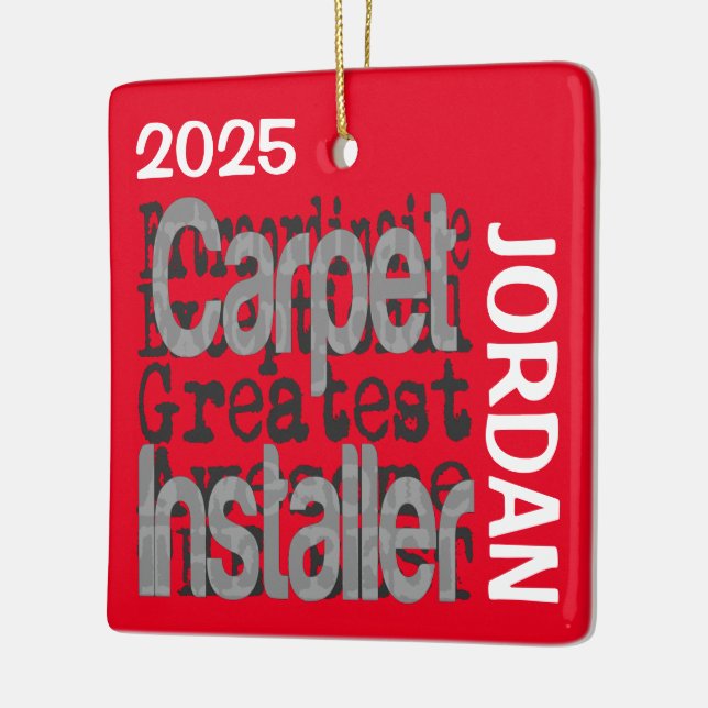 Carpet Installer Extraordinaire Ceramic Ornament (Left)