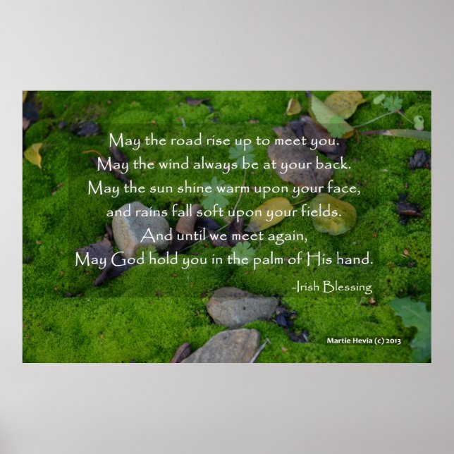 Carpet of Moss - May the Road - Irish Blessing Poster (Front)