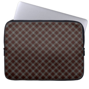 'Carpet' red cross tartan chess with rough parts  Laptop Sleeve
