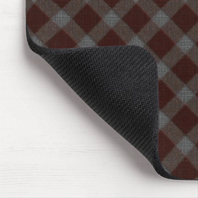 'Carpet' red cross tartan chess with rough parts  Mouse Pad (Corner)