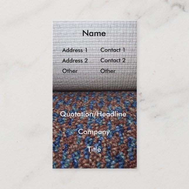 Carpet roll business card (Front)