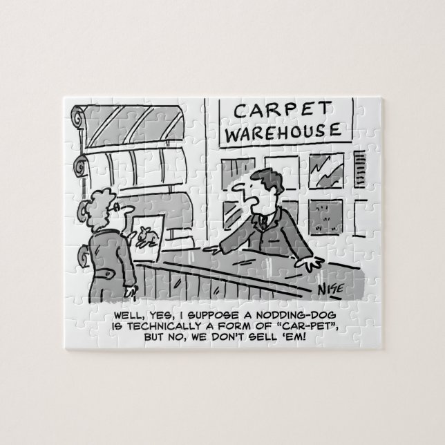 Carpet Showroom Doesn't Sell Nodding Dogs Jigsaw Puzzle (Horizontal)