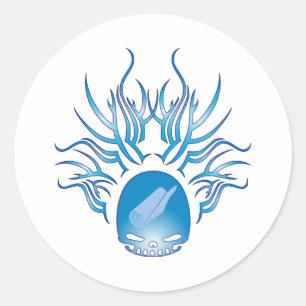 Carpet Skull Classic Round Sticker
