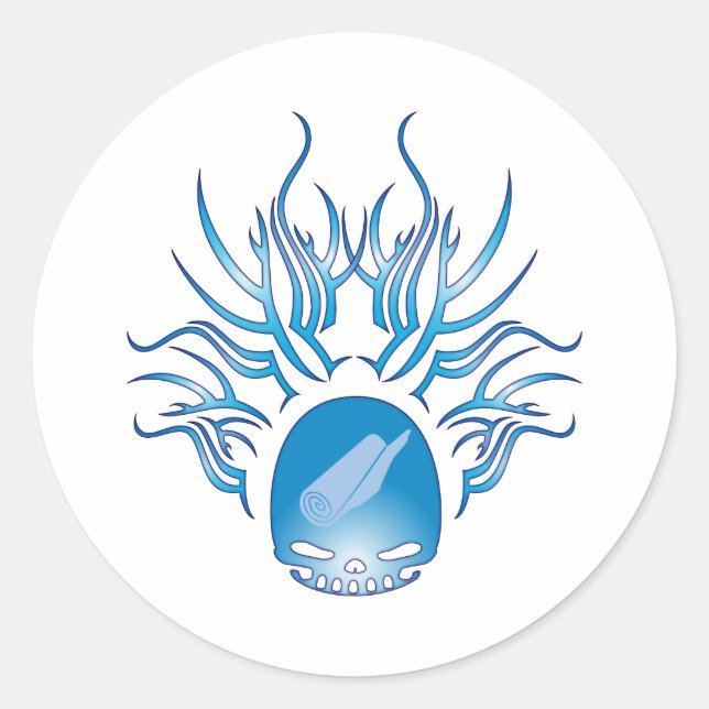 Carpet Skull Classic Round Sticker (Front)