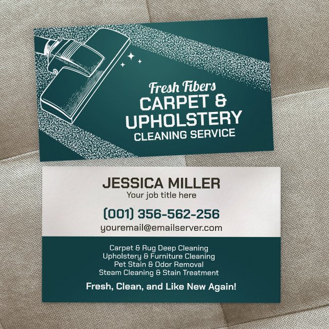 Carpet & Upholstery Cleaning Services Business Card (Creator Uploaded)