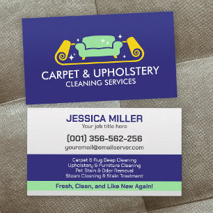 Carpet & Upholstery Cleaning Services Business Card