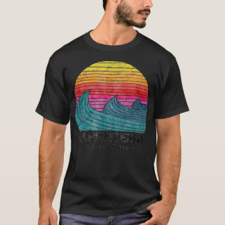 Carpinteria Surfing Waves Beach Retro Cali Sunset  T-Shirt