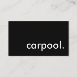 carpool. (colour customizable) business card