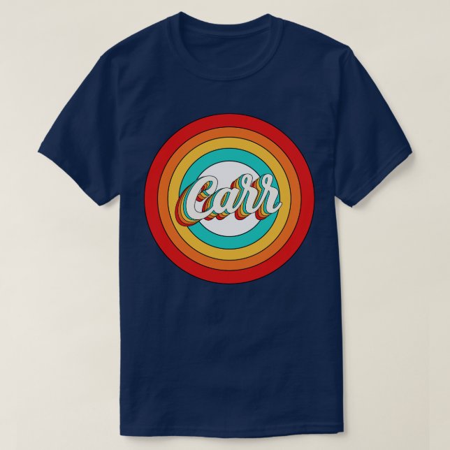 Carr Name Shirt Vintage Carr Circle (Design Front)
