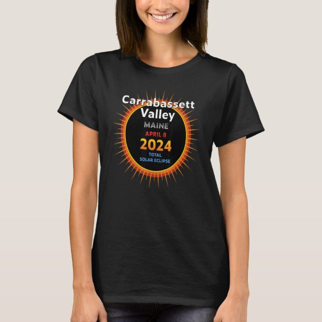 Carrabassett Valley Maine ME Total Solar Eclipse 2 T-Shirt (Front)