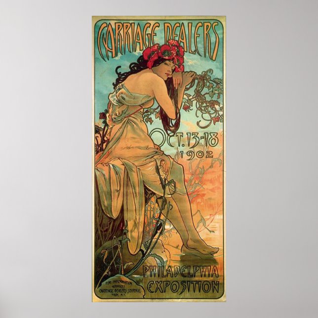 Carrage Dealers Advertisement by Alphonse Mucha Poster (Front)