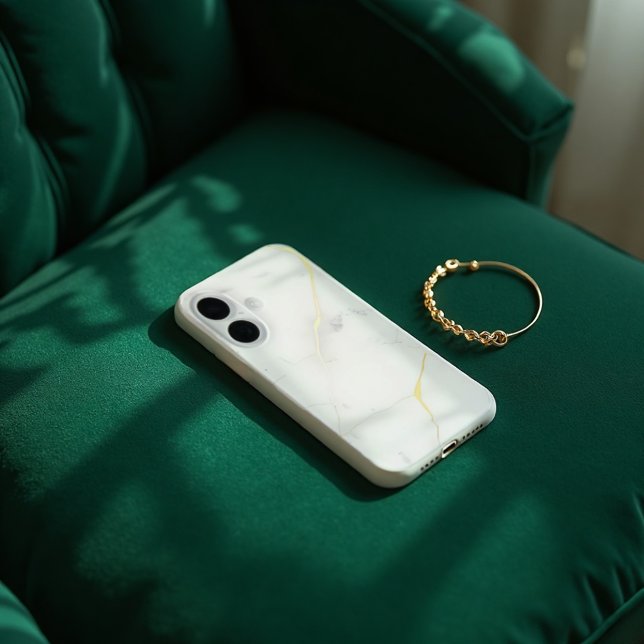 Carrara Gold Marble Abstract - Luxe Veins Case-Mate iPhone Case (Timeless luxury for your tech. Carrara Gold Marble case with elegant gold veins.)