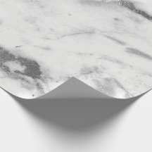 Carrara Marble White Grey Silver Strokes Minimal