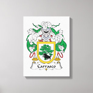 Carrasco Family Crest Canvas Print