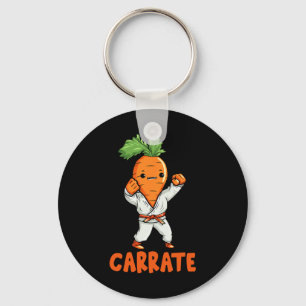 Carrate Cute Carrot Martial Arts Karate Vegetable Keychain