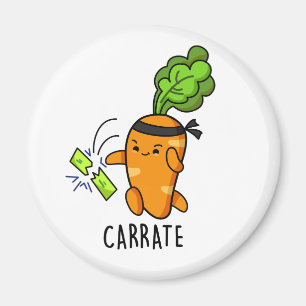 Carrate Funny Carrot Karate Pun  Magnet