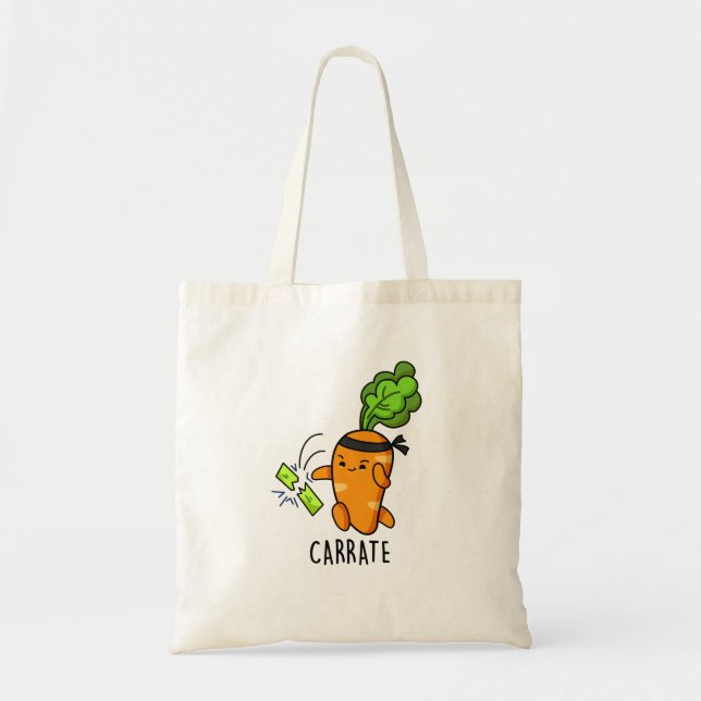 Carrate Funny Carrot Karate Pun  Tote Bag (Front)