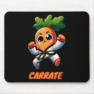 Carrate Karate Carrot Cute And Funny Training Pun Mouse Pad