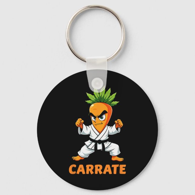 Carrate Karate Carrot Mma Students Trainer  Keychain (Front)