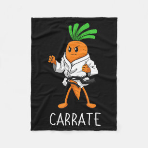 Carrate Karate Carrot Student Teacher Trainee Fleece Blanket