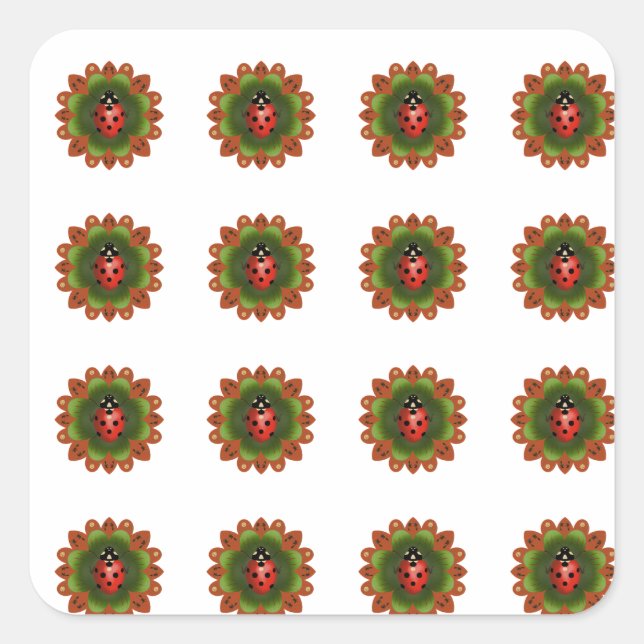 Carré 16 Sticker Ladybug (Devant)