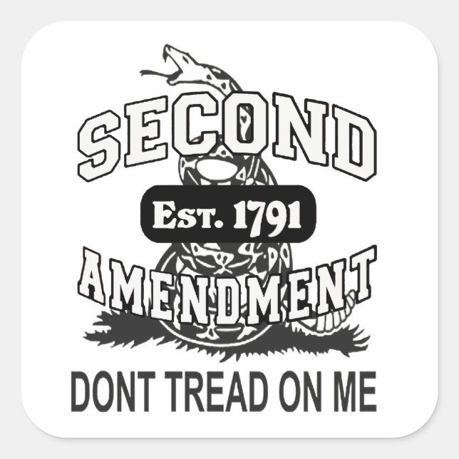 Carré 2ème amendement Bear Arms Gadsden Drapeau Sticker  (Devant)