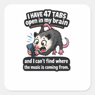 Carré 47 Tabs Possum Sticker