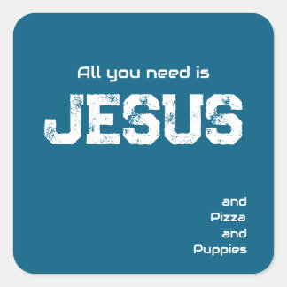 Carré All You Need is Jesus Sticker 2