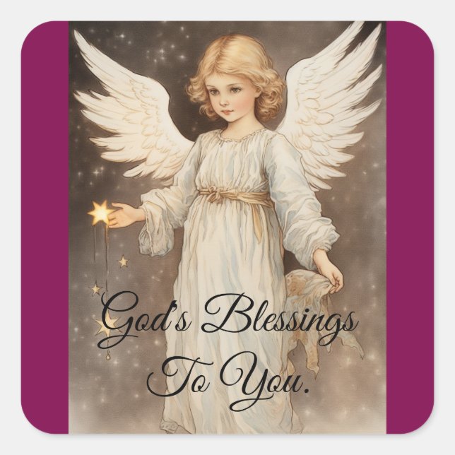 Carré Angel Avec Sticker Star (Devant)