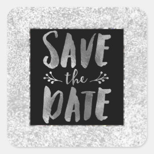 Carré Argent Enregistrer le sticker de date